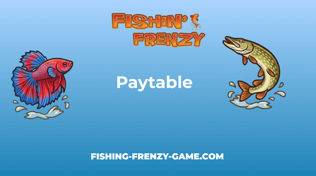 Fishin Frenzy Game Paytable Fishin Frenzy Game Paytable
